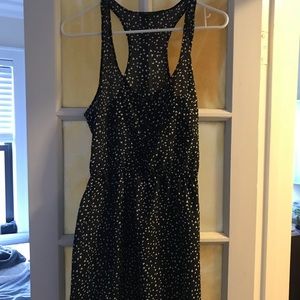 Black and white triangle dress